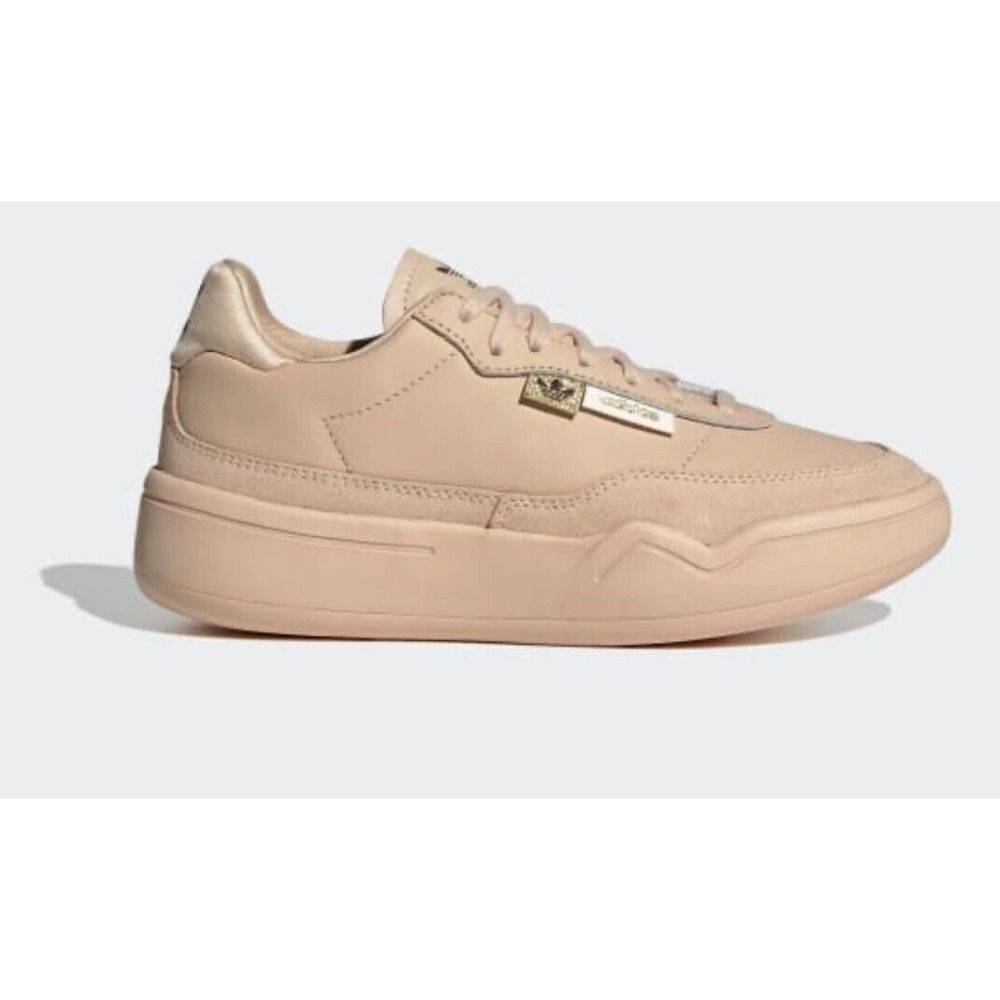 Adidas Her Court Womens Casual Lifestyle Shoe Pink Platform Sneaker Trainer NEW